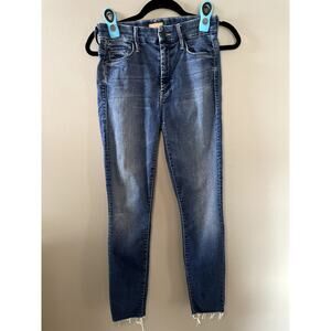 MOTHER Jeans High Waisted Looker Ankle Fray Jeans "Lure Me In" Size 26